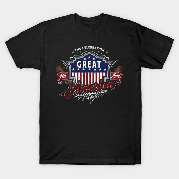 4th Of July american independence T-Shirt by Apparel-Kingdom